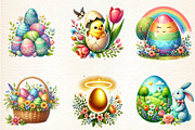 Easter Clipart, Easter Egg Bundle, an Illustration by DreamArtGraphic (Thumbnail 2 of 4)