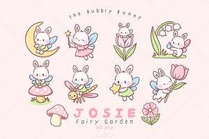 Kawaii Bunny Fairy PNG Clipart, an Animal Illustration by Blumensdiary