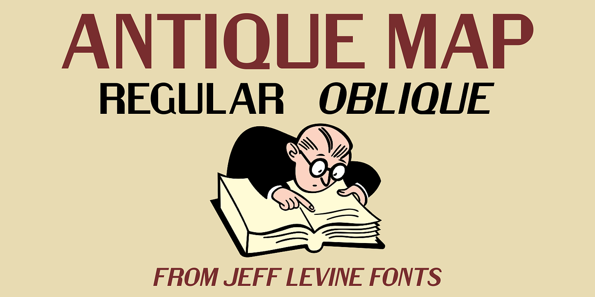 Antique Map JNL, a Serif Font by Jeff Levine Fonts (Photo 1 of 5)