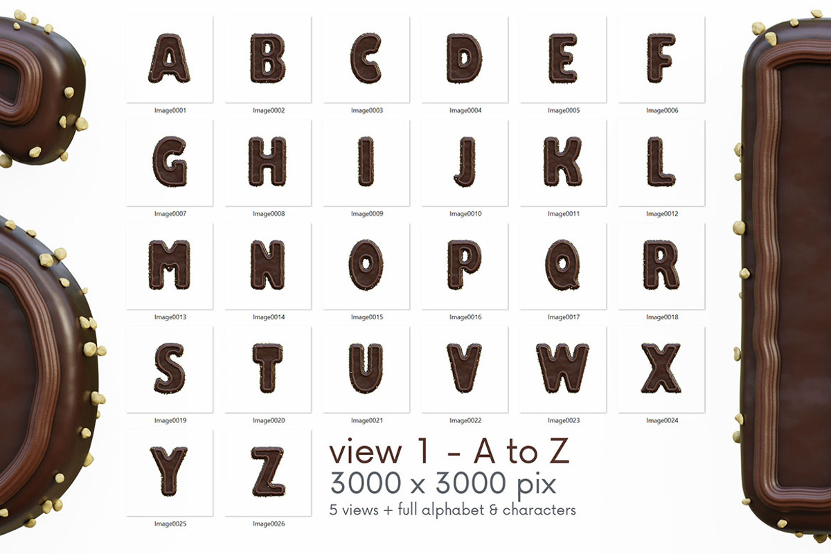 Chocolate Cake - 3D Lettering, a Graphic by MIIM (Photo 6 of 8)