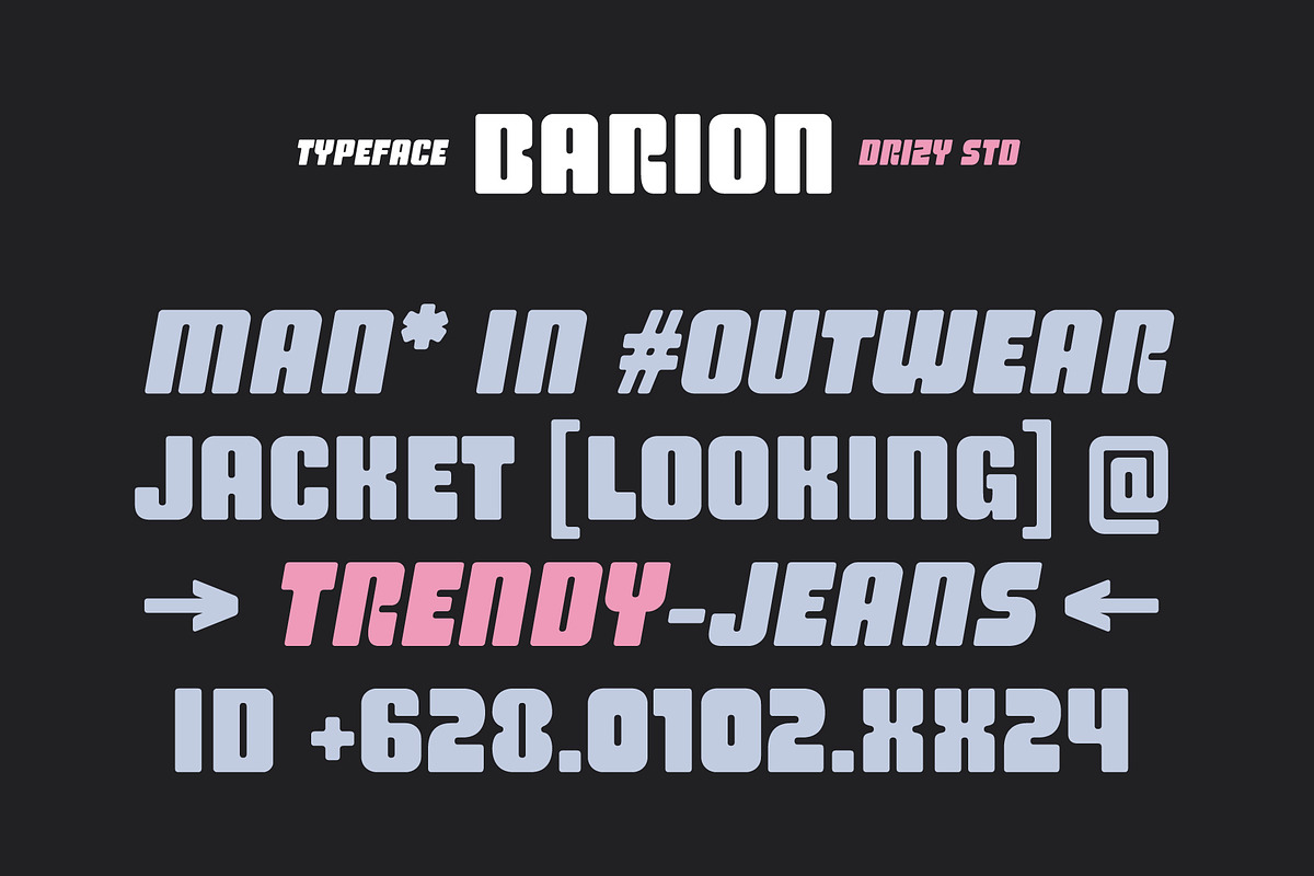 Barion – Bold Rounded Display Font, a Sans Serif Font by Drizy (Photo 2 of 10)