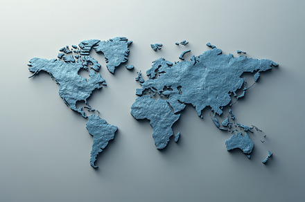 Global map textured blue continents, a Background Photo by Pixeness
