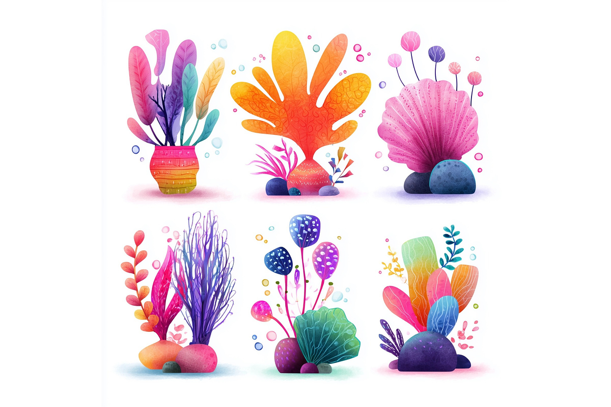 Prompt Ocean Brushstroke Clipart, a Decorative Illustration by Creative design (Photo 4 of 7)
