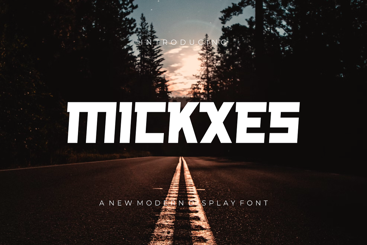 Mickxes - Font, a Sans Serif Font by artchiles_design (Photo 1 of 5)