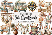 Boho Clipart Bundle PNG, an Illustration by DreamArtGraphic (Thumbnail 1 of 7)