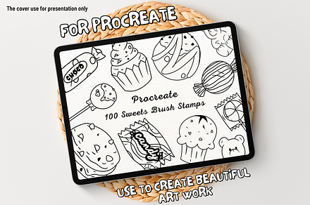 100 Sweets Procreate Stamps