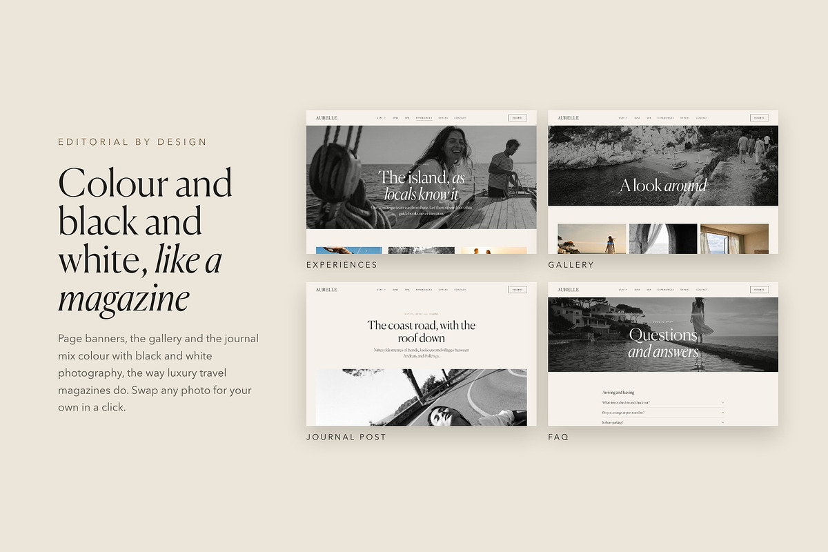 Aurelle Luxury Hotel & Resort Theme, a WordPress Template by Tomasz Ganclerz (Photo 15 of 18)