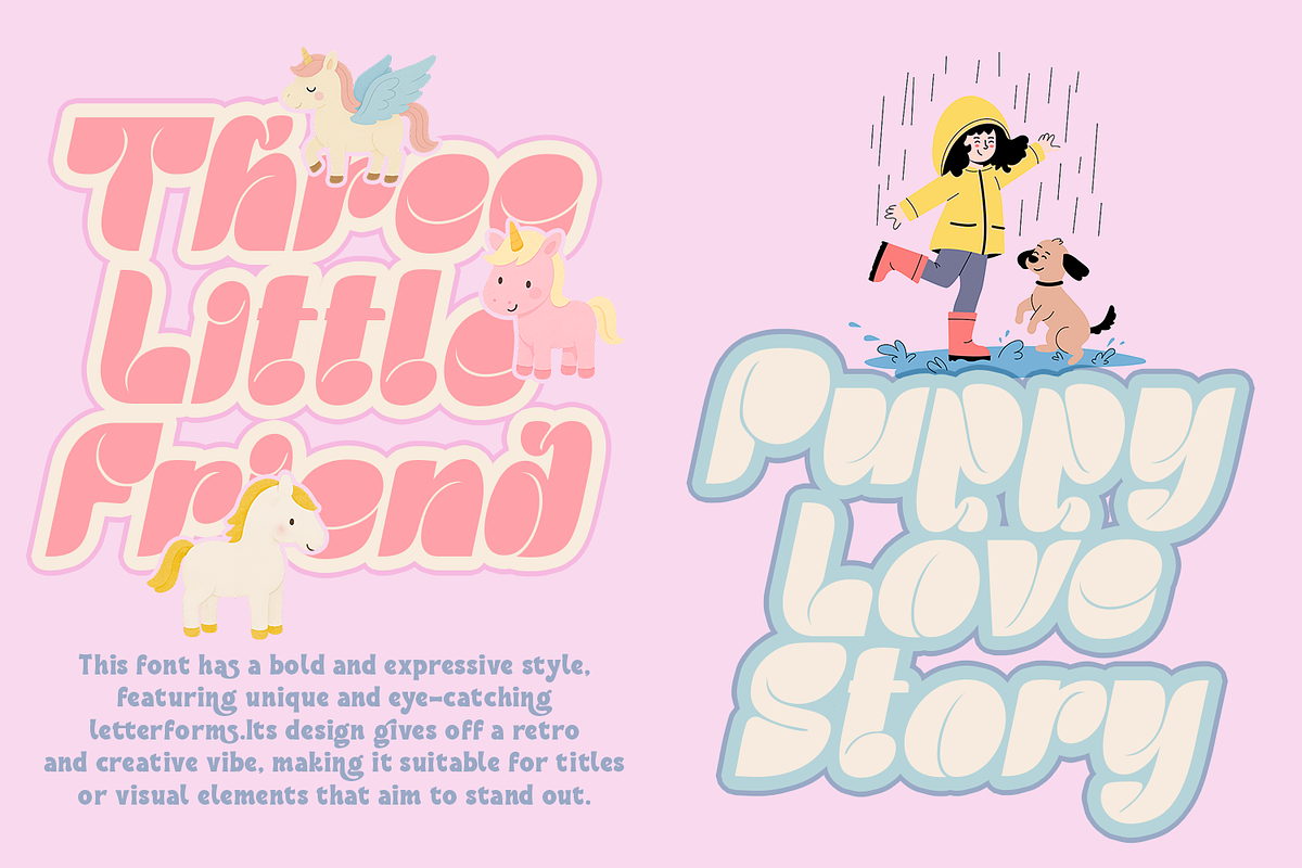 Corpale Bubble Curly Font, a Font by madeDeduk (Photo 5 of 8)
