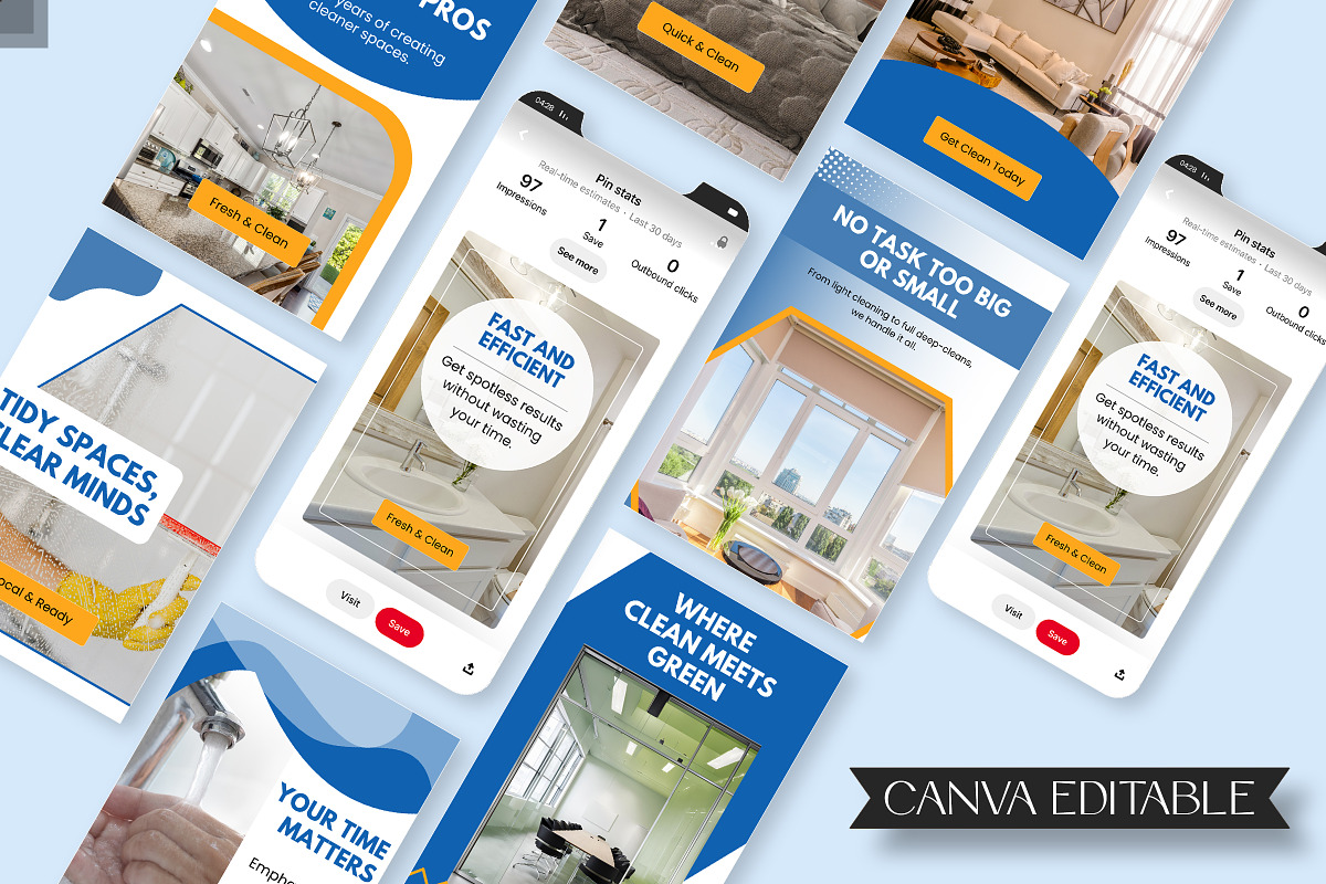 Cleaning Business Pinterest Design preview 4