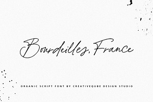 Bourdeilles France Script Font, a Script Font by Creativeqube Design