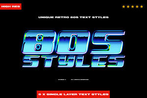 Retro 80s Text Styles ByDBDS