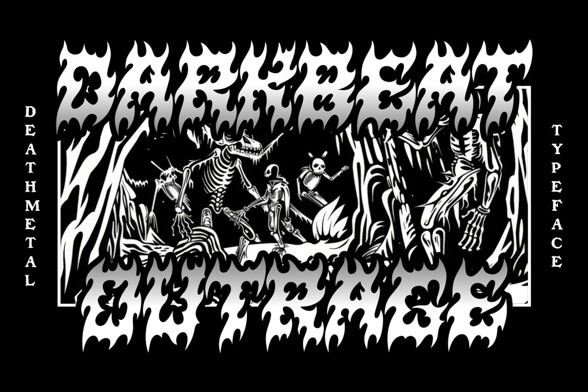 Darkbeat Outrage Death Metal Font, a Font by PutraCetol Studio (Photo 1 of 5)