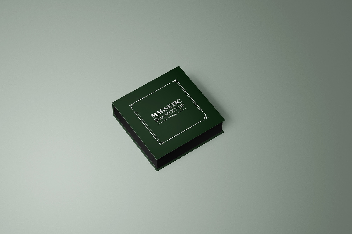 Square Book Style Rigid Box Mockup, a Packaging Mockup by Sheikhadesign (Photo 9 of 11)