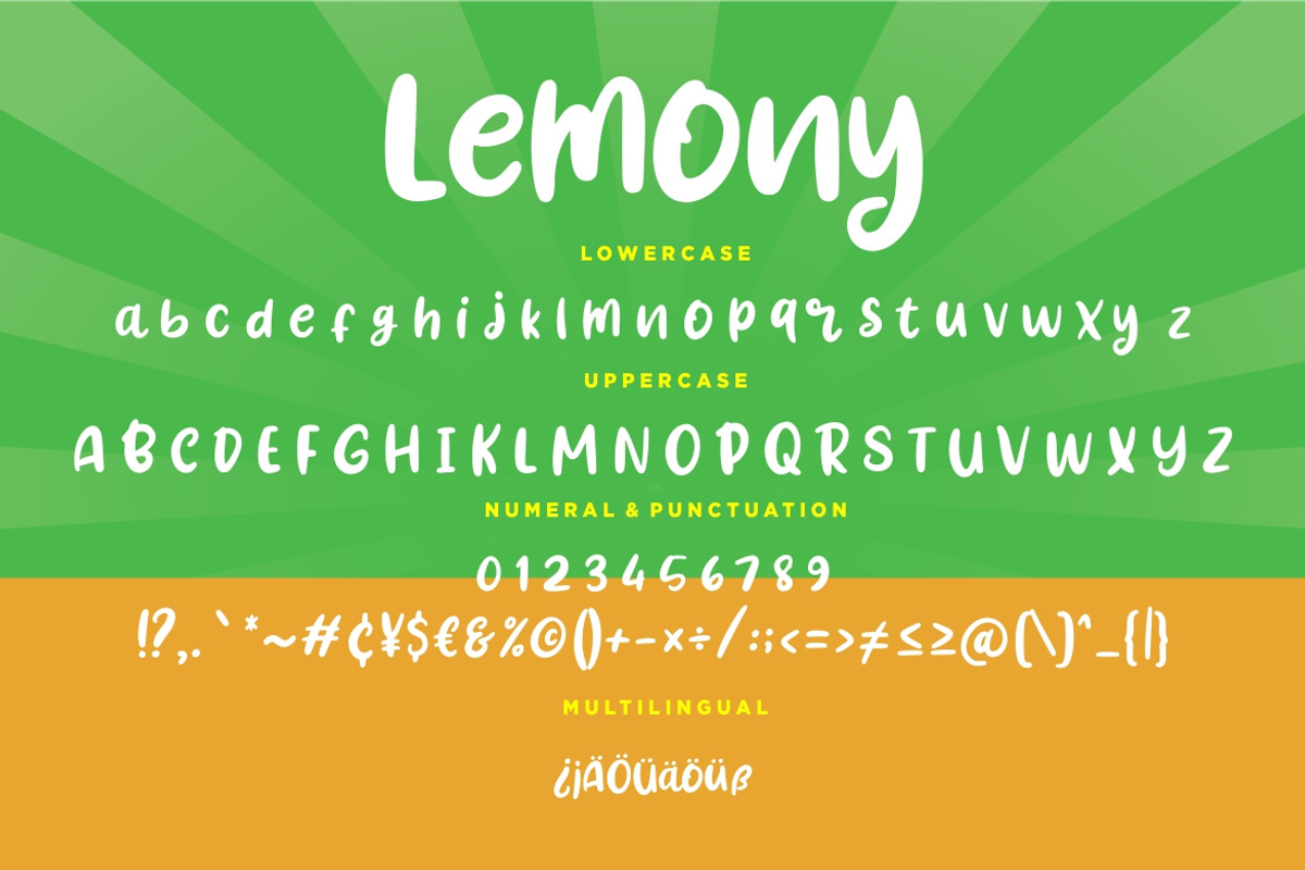 Lemony Fun Business Font preview 7