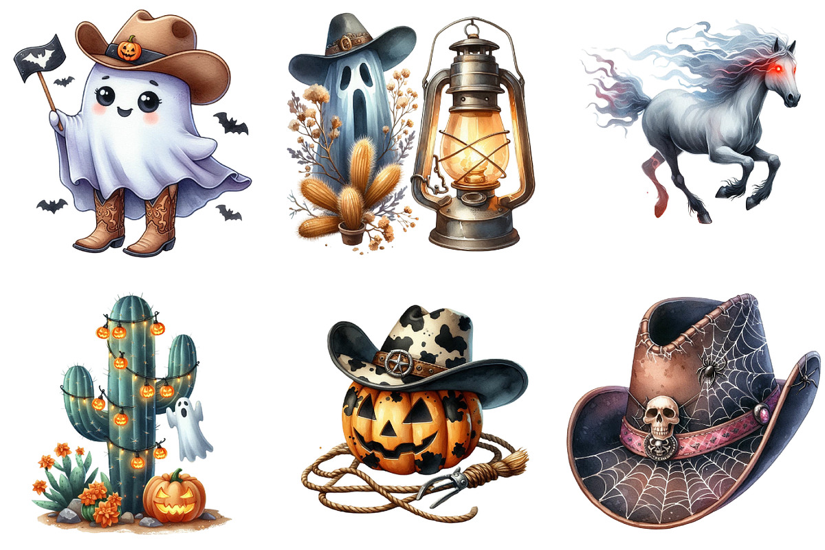 Western Halloween Sublimation Bundle, an Illustration by DreamArtGraphic (Photo 4 of 5)