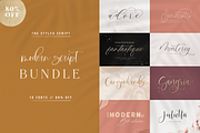 Modern Script FONT BUNDLE, a Script Font by The Styled Script (Thumbnail 1 of 9)
