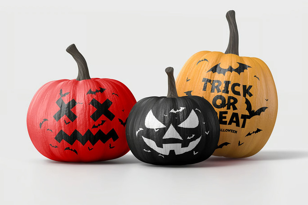 Halloween Pumpkin Mock-up, a Product Mockup by zippypixelstudio (Photo 7 of 10)