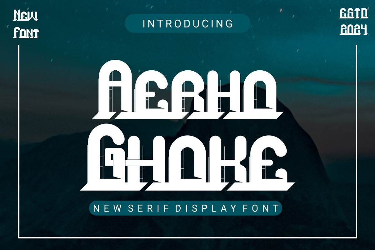 AerhoGhoke, a Sans Serif Font by Kenrichi (Photo 1 of 5)