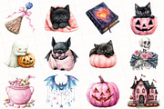 Watercolor Sweet Halloween Clipart, an Illustration by OK Design (Thumbnail 4 of 5)