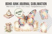 Boho Junk Journal Sublimation, an Illustration by Artnoy (Thumbnail 1 of 8)