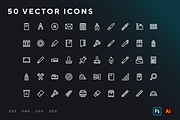 Stationery icons, an Outline Icon by Wencory (Thumbnail 1 of 2)