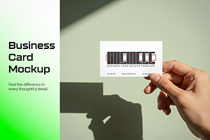 White Business Card Mockup, a Product Mockup by Designer Dude