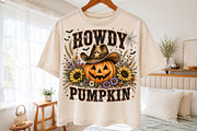 Howdy Pumpkin Halloween PNG, Fall, a Seasonal Illustration by Libby Wishes (Thumbnail 2 of 3)
