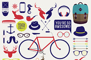 Hipster stuff, icons illustratisons, an Illustration by Noka Studio (Thumbnail 2 of 3)