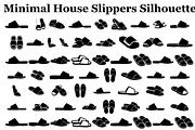 Minimal House Slippers Silhouettes, a Graphic by hafijul (Thumbnail 1 of 14)