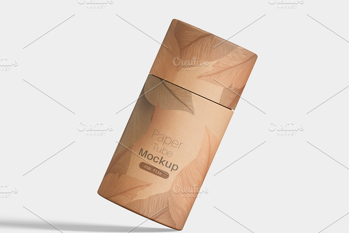 Paper tube packaging mockup bundles, a Packaging Mockup by Ambo Ampeng (Photo 8 of 11)