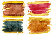 Watercolor Brush Strokes with gold, a Texture Illustration by Watercolor fantasy (Thumbnail 4 of 8)
