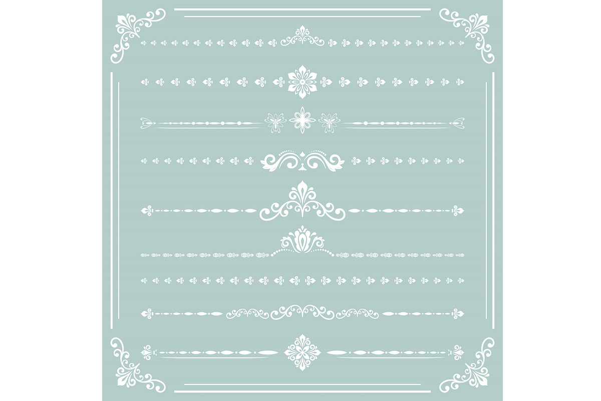 Vintage Big Set of Horizonyal Vector, a Decorative Illustration by FineArtStudio (Photo 1 of 3)
