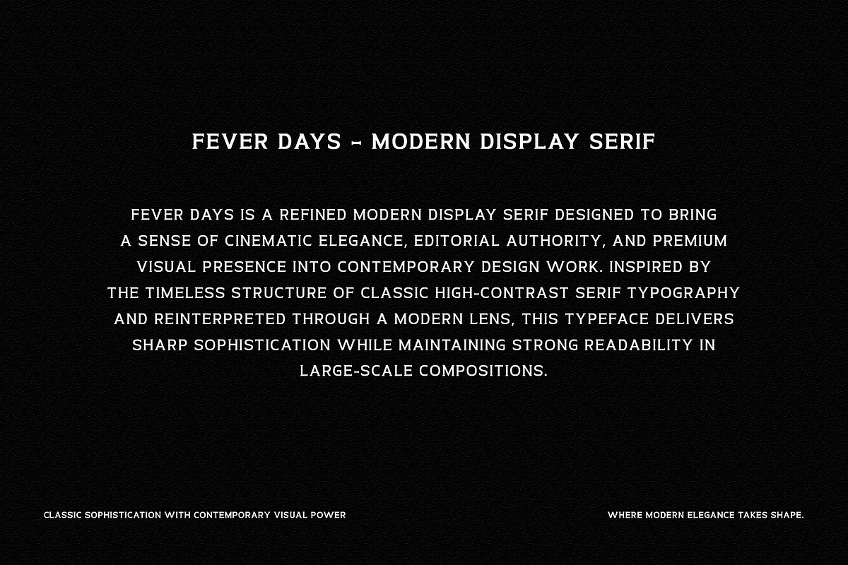 Fever Days – Modern Display Font, a Serif Font by Typeparties (Photo 7 of 8)