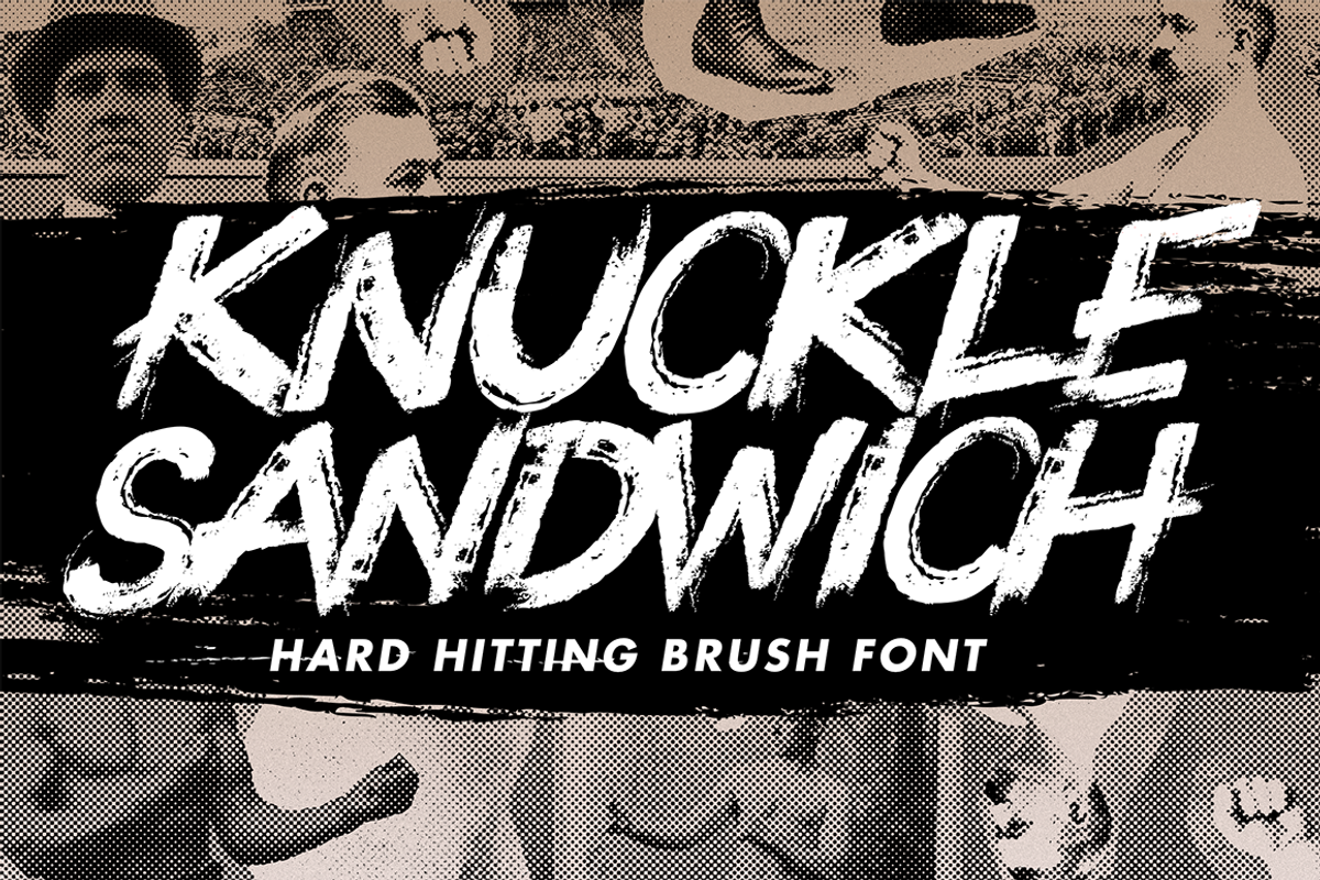 Knuckle Sandwich - A brush font