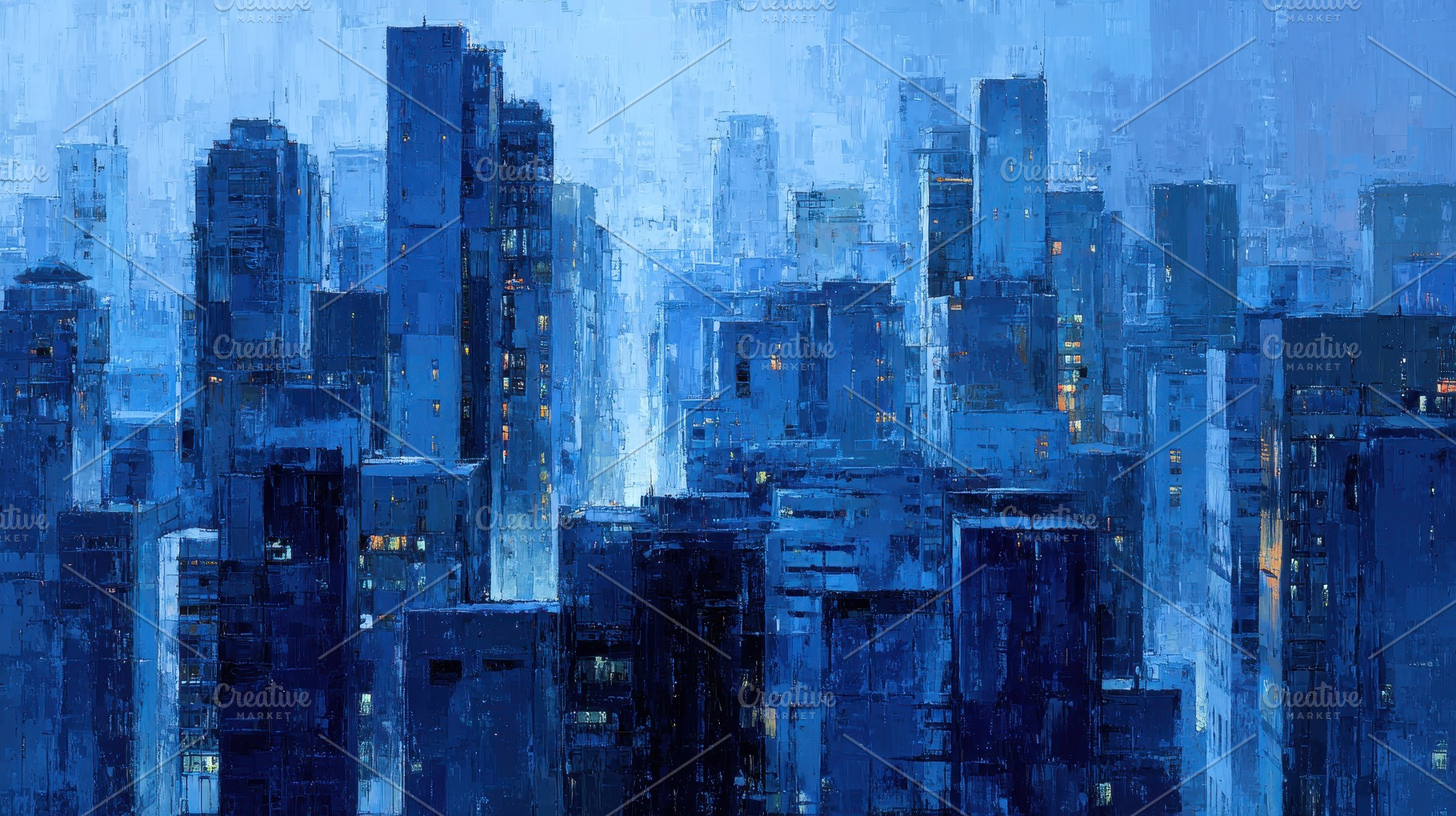 View of a modern city skyline, a Photo by Pavel_design