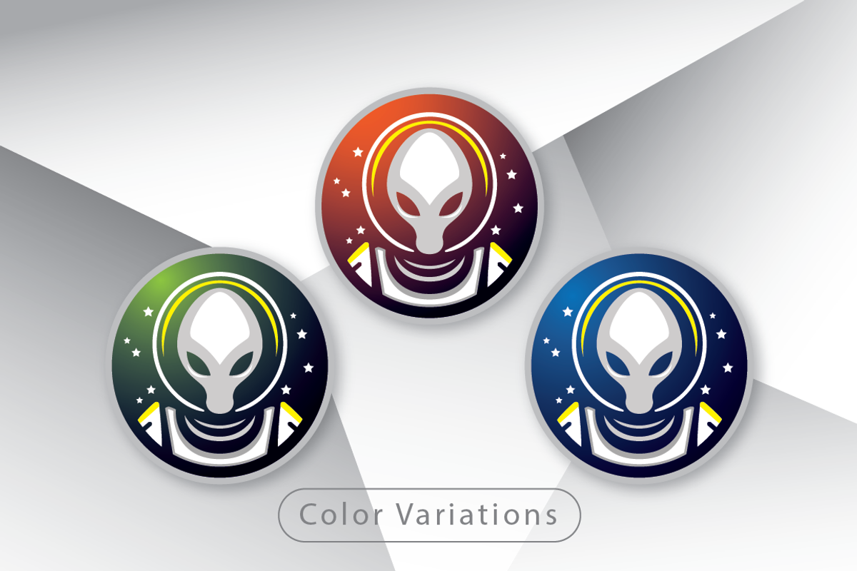 Astronaut Alien Logo Template, a Branding & Logo Template by Heavtryq Design (Photo 2 of 4)