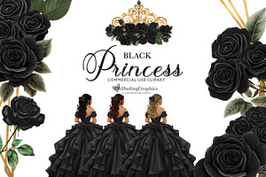Black Princess Dress Quinceañera