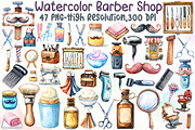 Barber Shop Clipart, an Illustration by Sublimation Artist (Thumbnail 1 of 6)