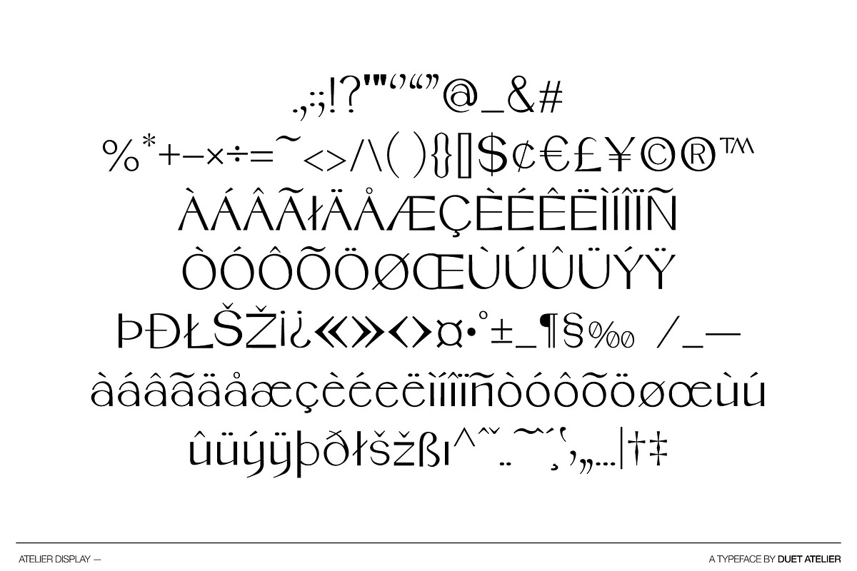 Atelier Display Font, a Font by Duet Atelier (Photo 15 of 16)