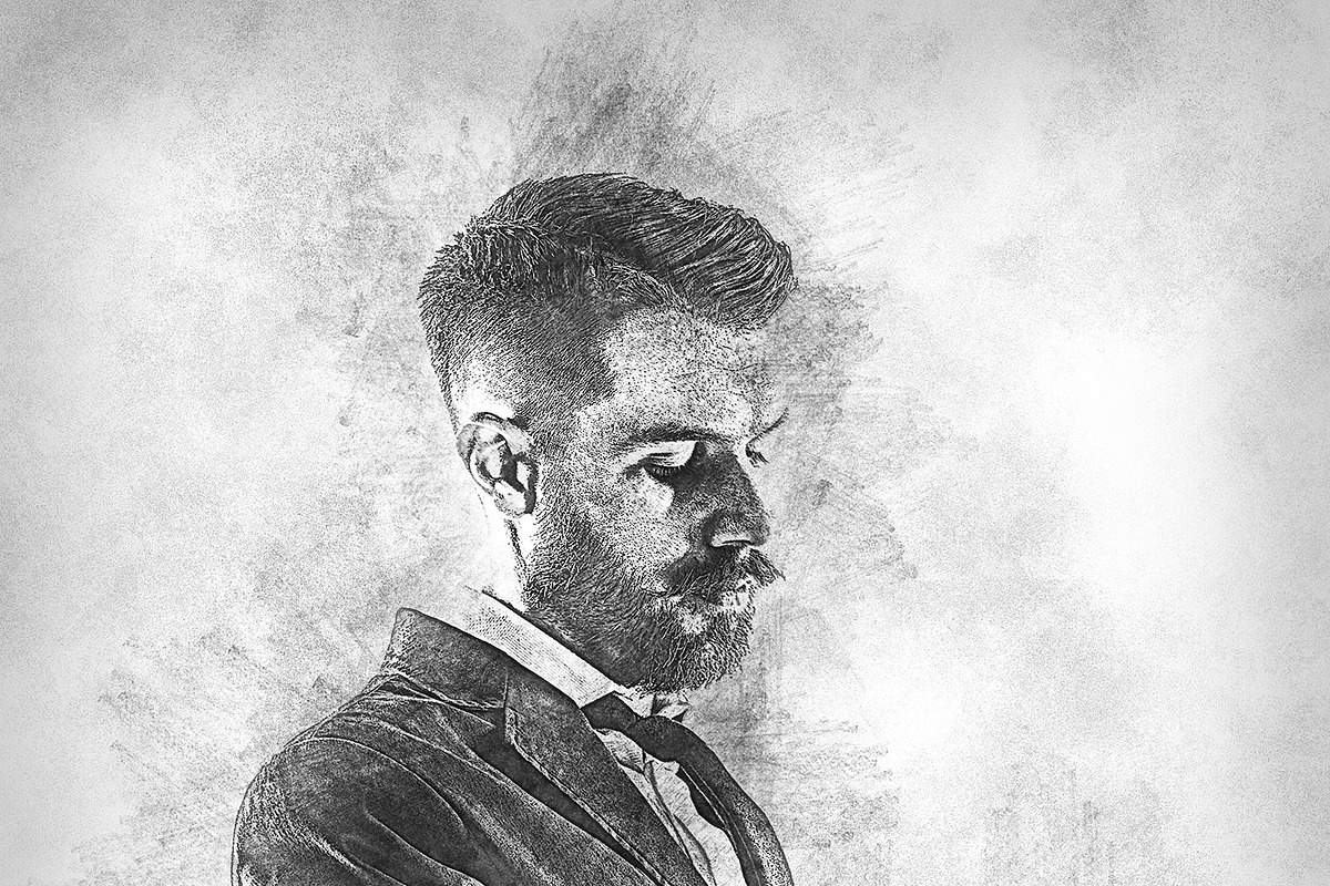 Chalk Sketch Photoshop Action, an Action Add-On by UnicDesign (Photo 5 of 12)
