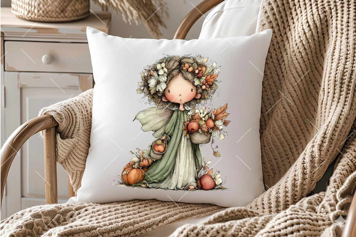 Quirky Autumn Fairy PNG Clipart Set, a Seasonal Illustration by OK Design (Photo 4 of 6)