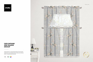 Cafe Curtains and Valance Mockup, a Household Mockup by Creatsy