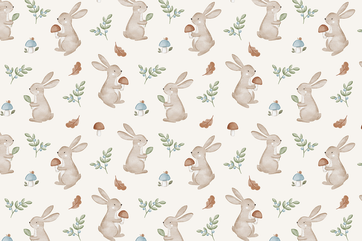 Pattern Little bunny, a Pattern Graphic by Olena Kuznietsova (Photo 3 of 3)