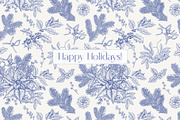 Christmas patterns Vol.2 Toile blue, a Pattern Graphic by ON_lineart_store (Thumbnail 7 of 10)