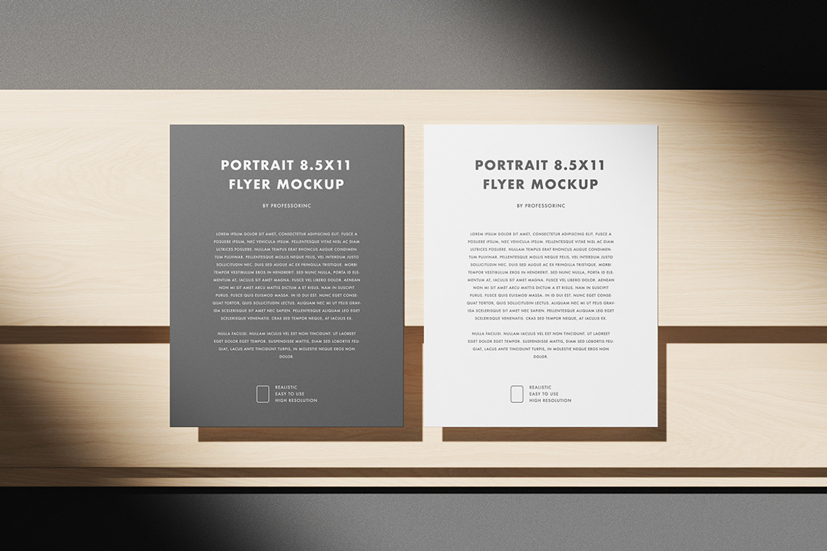 Portrait 8.5x11 Flyer Mockup Set, an Advertising Mockup by professorinc (Photo 5 of 6)