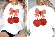 Yarn Valentine's Coquette Bow Cherry, an Illustration by Craft Nest (Thumbnail 4 of 6)