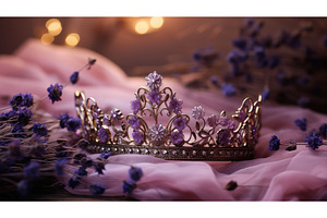 gemstone purple tiara ai generated, a Beauty & Fashion Photo by pikepicture