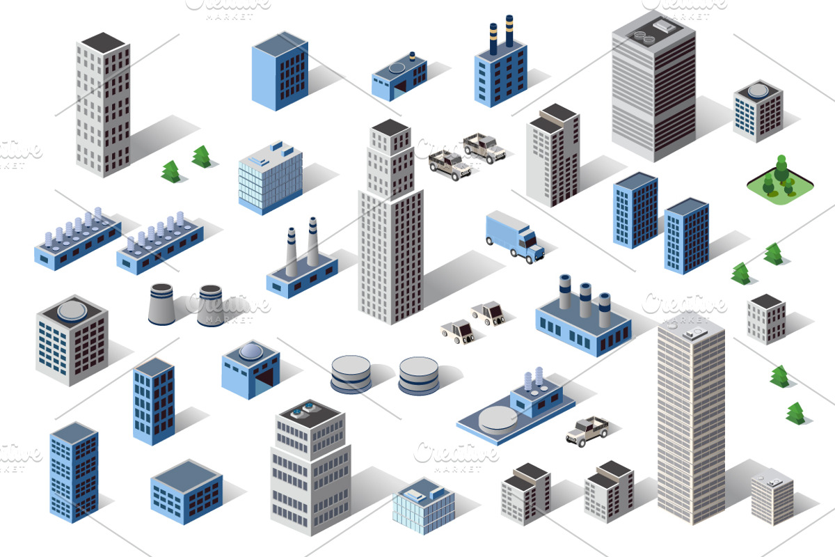 Set of industrial, a Work Illustration by AlexZeL (Photo 2 of 2)