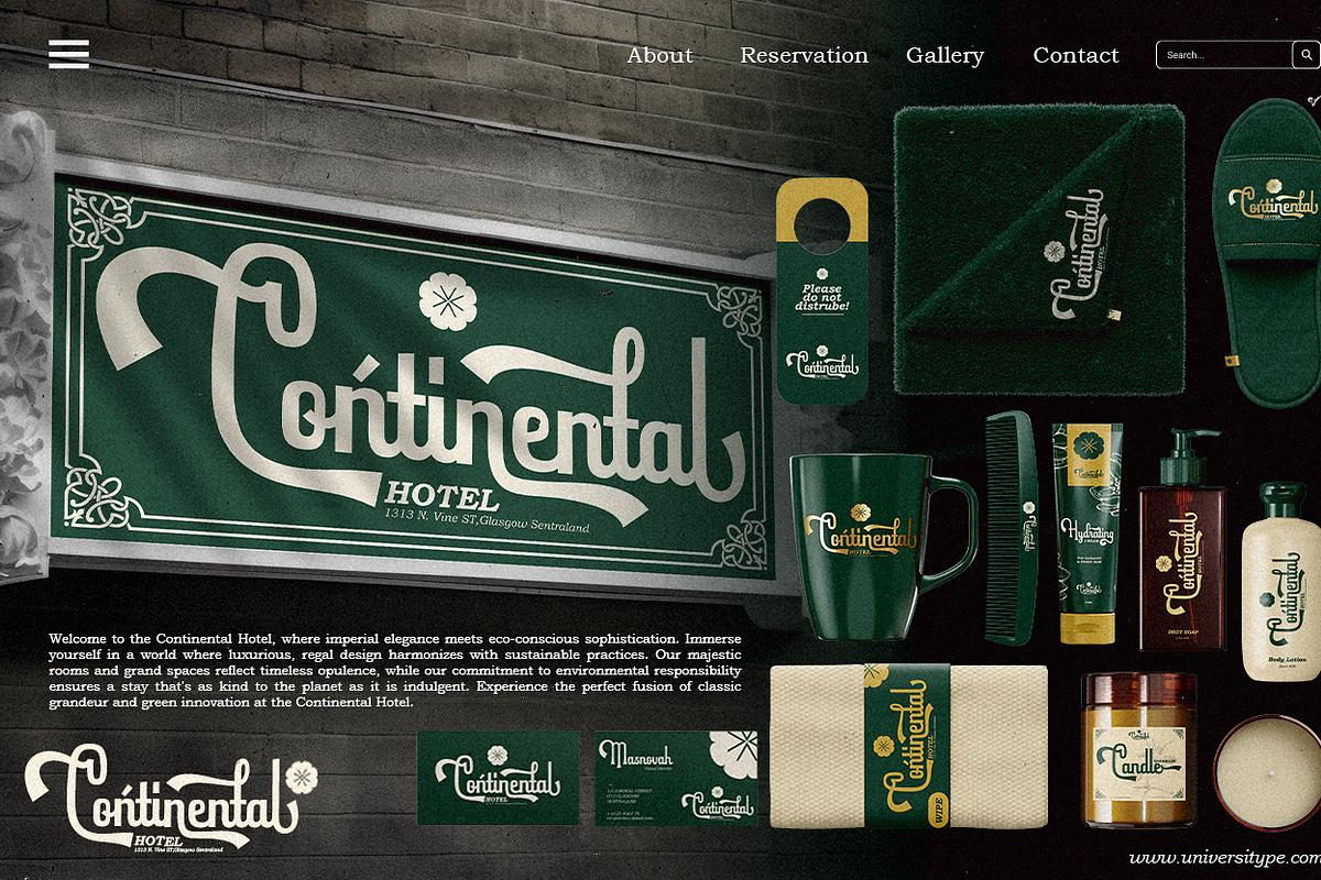 UT Hollywoody - A Vintage Script, a Script Font by Universitype (Photo 3 of 8)