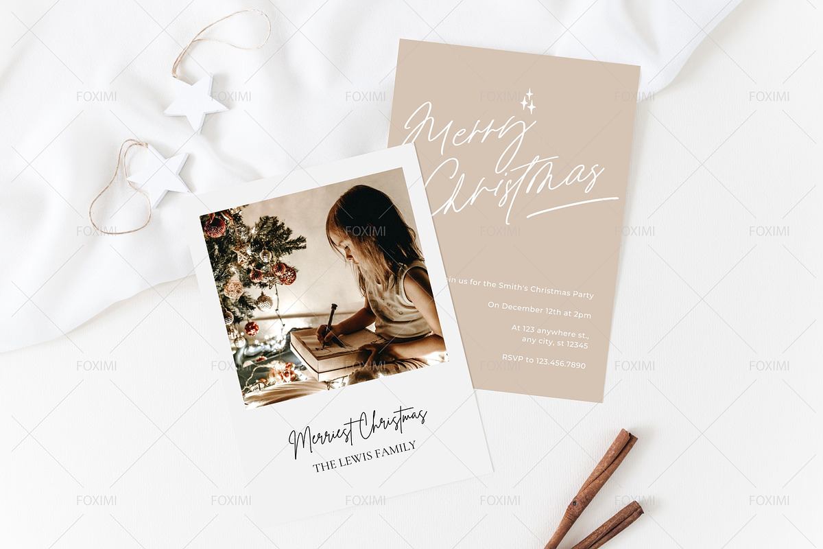5x7 Christmas Card Mockup, P05, a Product Mockup by FOXIMIDesign (Photo 5 of 5)
